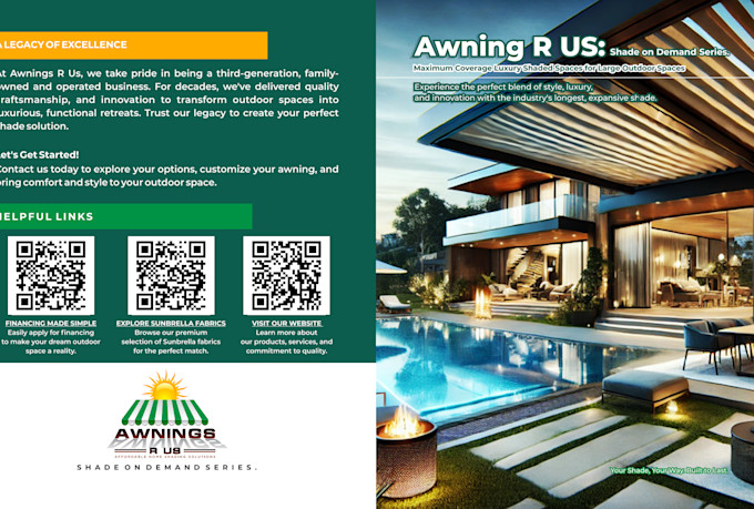 write brochure content in a few hours and design it